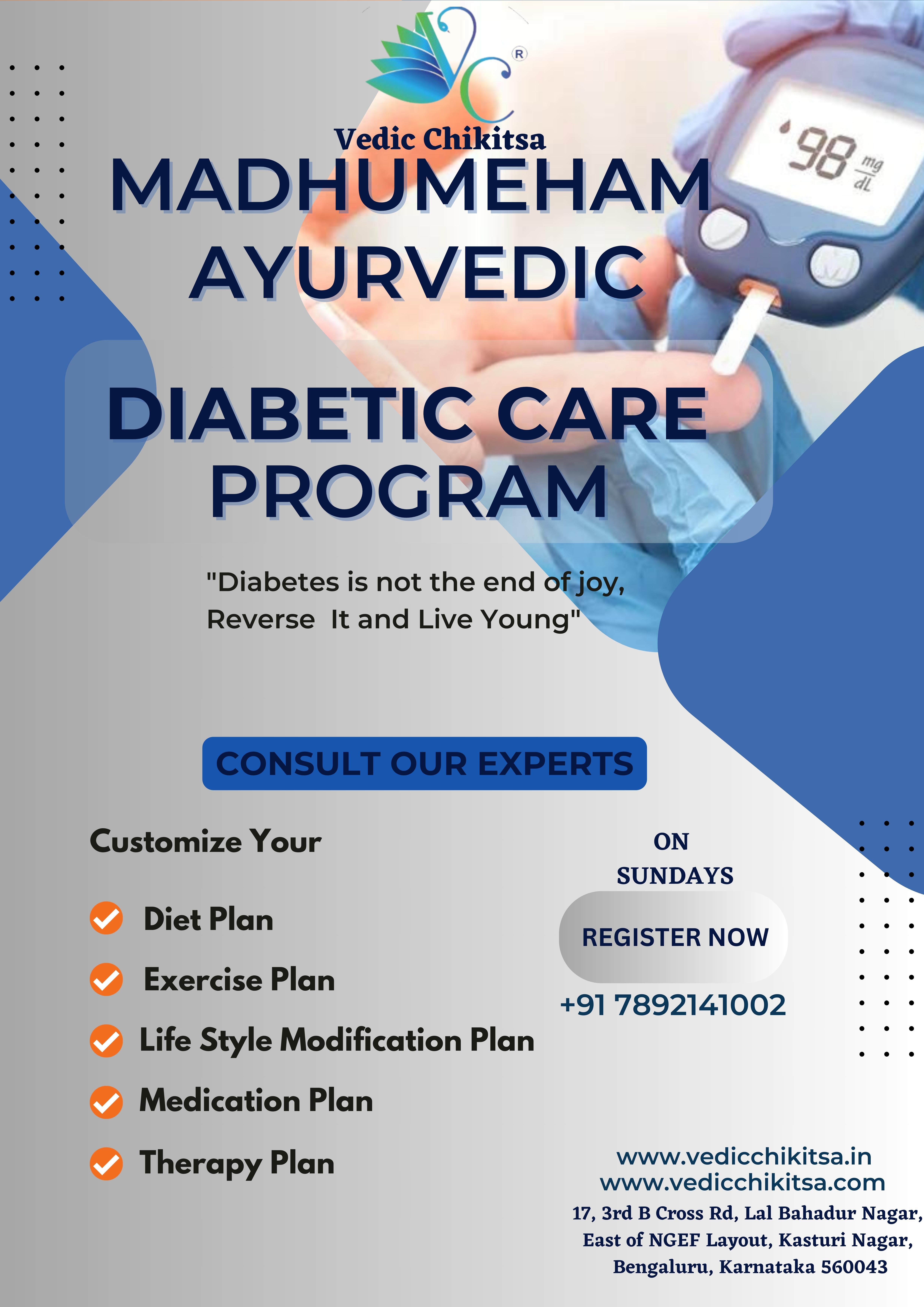 Vedic Chikitsa - Latest update - Diabetes ayurvedic treatment in Bangalore