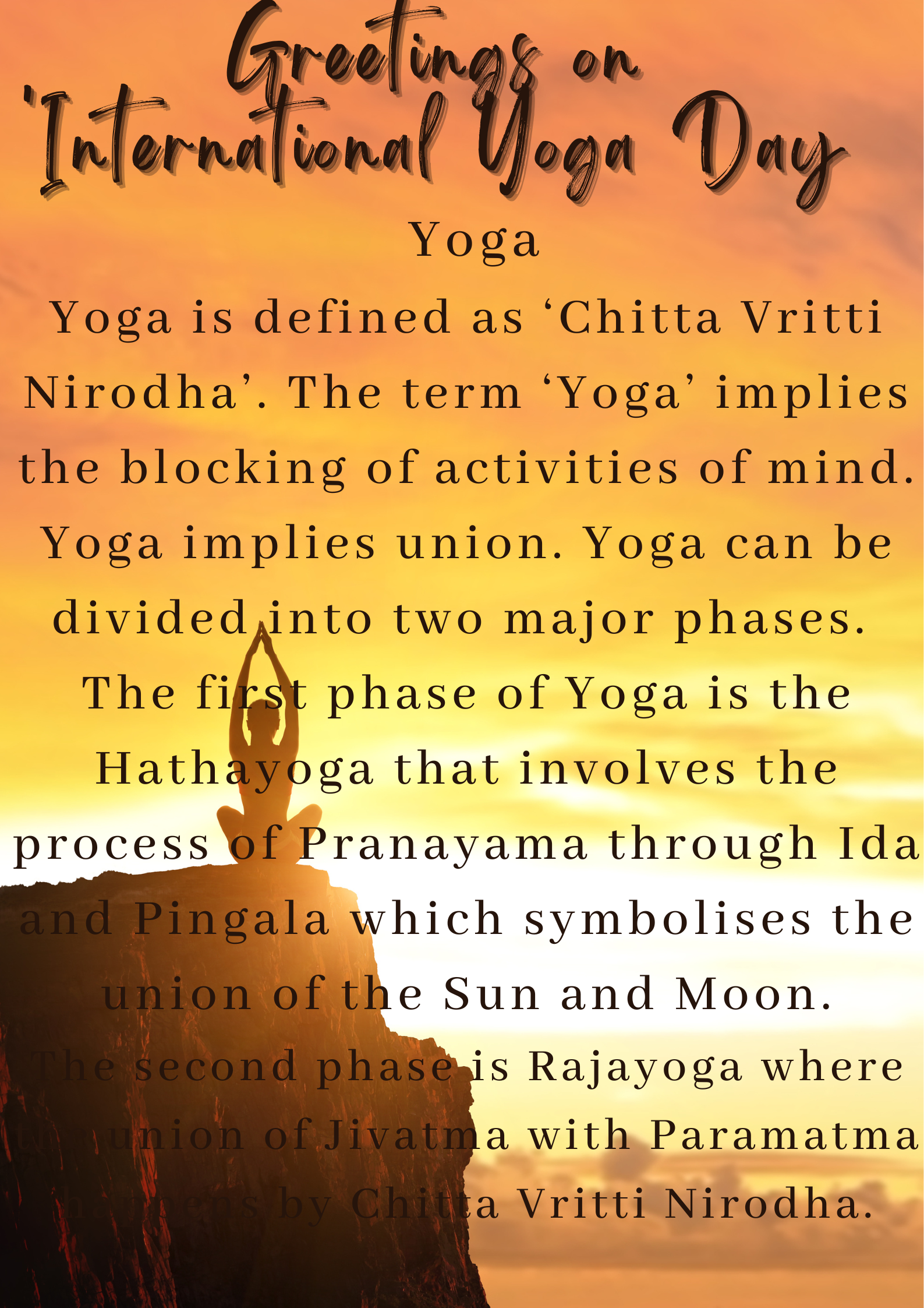 Vedic Chikitsa - Latest update - YOGA